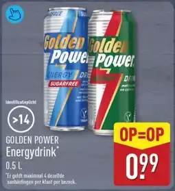 ALDI Golden power Energydrink aanbieding