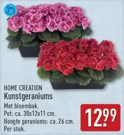 ALDI Home creation Kunstgeraniums aanbieding