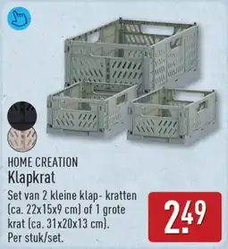 ALDI Home creation Klapkrat aanbieding