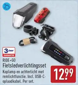ALDI Ride+go Fietsledverlichtingsset aanbieding