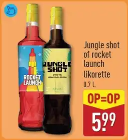 ALDI Jungle shot of rocket launch likorette aanbieding