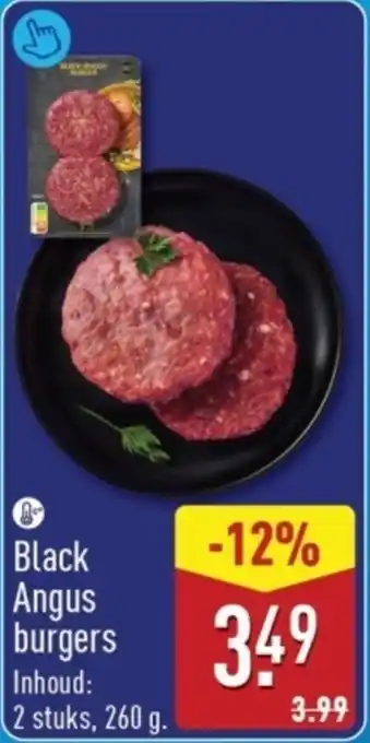 ALDI Black Angus burgers aanbieding