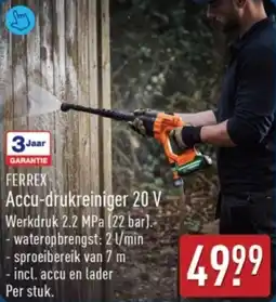 ALDI Ferrex Accu-drukreiniger 20 V aanbieding