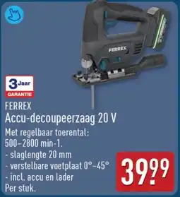 ALDI Ferrex Accu-decoupeerzaag 20 V aanbieding