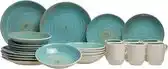 Bol.com Cosy&Trendy Serviesset 24-delig Turbolino Blauw aanbieding