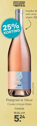 Mitra Preignes le Vieux Cuvée Unique Rose aanbieding