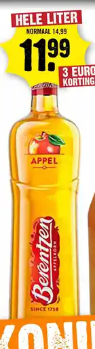 Dirck 3 Berentzen Apfelkorn 100 cl aanbieding
