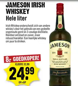 Dirck 3 Jameson Irish Whiskey 100 cl aanbieding