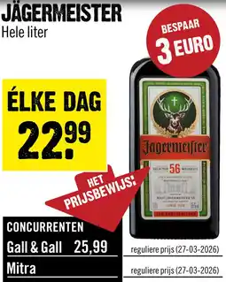 Dirck 3 Jagermeister Kruidenlikeur 100 cl aanbieding