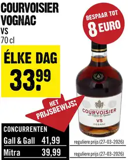 Dirck 3 Courvoisier VS Very Special Cognac 70 cl aanbieding