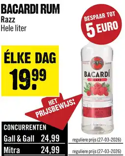 Dirck 3 Bacardi Razz 100 cl aanbieding