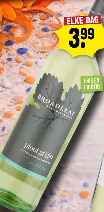 Dirck 3 Broadleaf Pinot Grigio 75 cl aanbieding