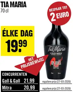 Dirck 3 Tia Maria Koffielikeur 70 cl aanbieding