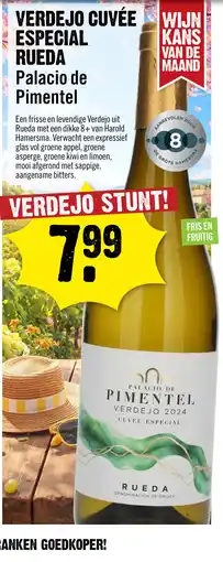 Dirck 3 Palacio de Pimentel Rueda Verdejo Cuvée Especial 75 cl aanbieding