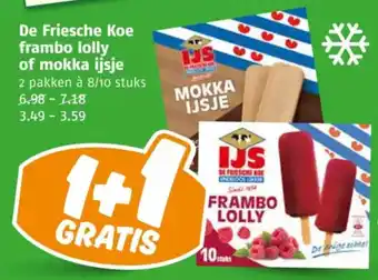 Poiesz De Friesche Koe frambo lolly of mokka ijsje aanbieding