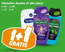 Poiesz Palmolive douche of alle Sanex aanbieding
