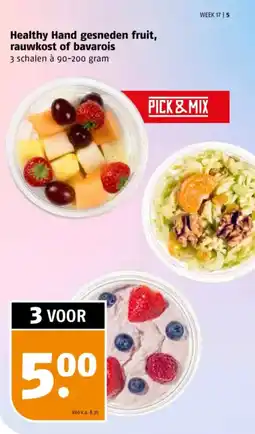 Poiesz Healthy Hand gesneden fruit, rauwkost of bavarois aanbieding