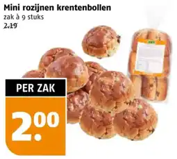 Poiesz Mini rozijnen krentenbollen aanbieding
