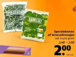 Poiesz Sperziebonen of broccoliroosjes aanbieding