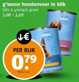 Poiesz g'woon hondenvoer in blik aanbieding
