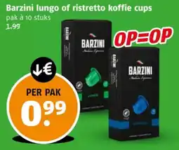 Poiesz Barzini lungo of ristretto koffie cups aanbieding