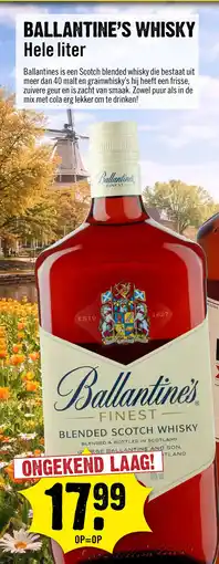 Dirck 3 Ballantine's Whisky 100 cl aanbieding
