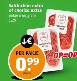 Poiesz Salchichón extra of chorizo extra aanbieding