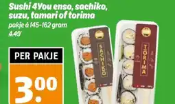 Poiesz Sushi 4You enso, sachiko, suzu, tamari of torima aanbieding