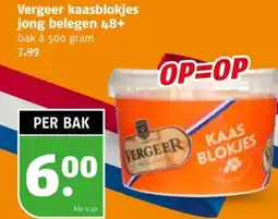 Poiesz Vergeer kaasblokjes jong belegen 48+ aanbieding