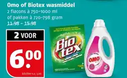 Poiesz Omo of Biotex wasmiddel aanbieding