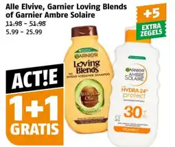Poiesz Alle Elvive, Garnier Loving Blends of Garnier Ambre Solaire aanbieding