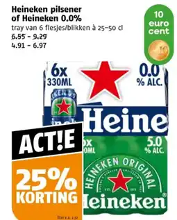 Poiesz Heineken pilsener of Heineken 0,0% aanbieding