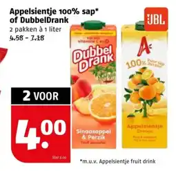 Poiesz Appelsientje 100% sap of DubbelDrank aanbieding