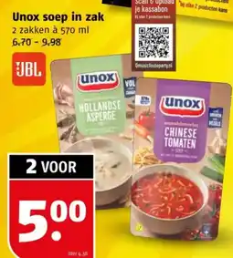 Poiesz Unox soep in zak aanbieding