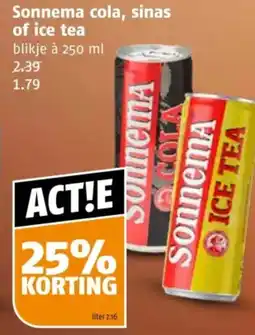 Poiesz Sonnema cola, sinas of ice tea aanbieding
