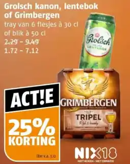 Poiesz Grolsch kanon, lentebok of Grimbergen aanbieding