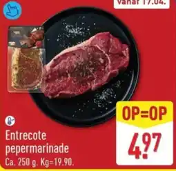 ALDI Entrecote pepermarinade aanbieding