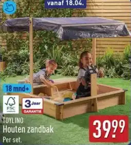 ALDI Toylino Houten zandbak aanbieding