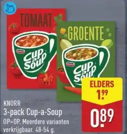 ALDI Knorr 3-pack cup-a-soup aanbieding