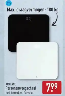 ALDI Ambiano Personenweegschaal aanbieding