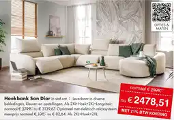 Woonsquare Hoekbank San Dior aanbieding