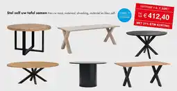Woonsquare Stel zelf uw tafel samen aanbieding