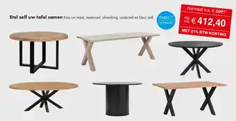 Stel zelf uw tafel samen