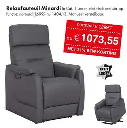 Woonsquare Relaxfauteuil Minardi aanbieding