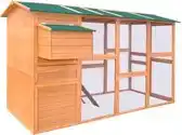 Bol.com vidaXL - Kippenhok - 295x163x170 - cm - hout aanbieding