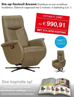 Woonsquare Sta-op-fauteuil Ancona aanbieding