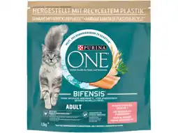 Hoogvliet Purina one Adult kattenvoer rijk aan zalm aanbieding
