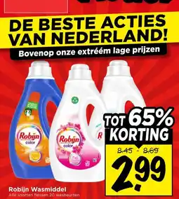 Vomar Voordeelmarkt Robijn Wasmiddel aanbieding
