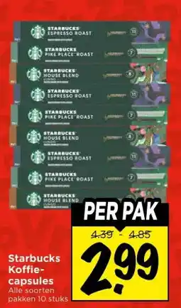 Vomar Voordeelmarkt Starbucks Koffie- capsules aanbieding