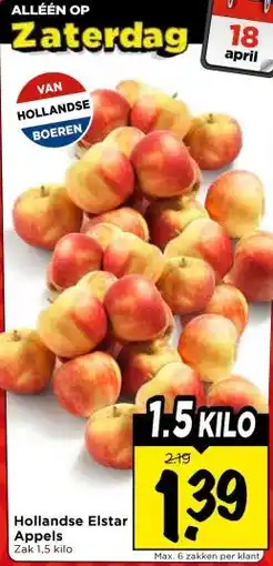 Vomar Voordeelmarkt Hollandse Elstar Appels aanbieding